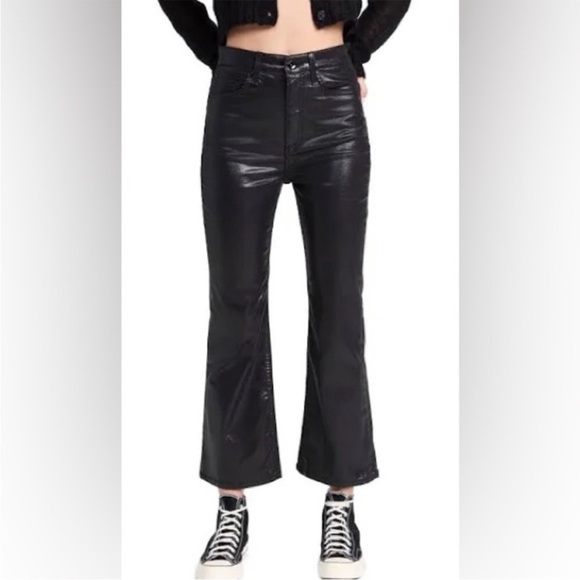 NWT Rag & Bone Casey High Rise Ankle Flare Coated Jean - Picture 2 of 8